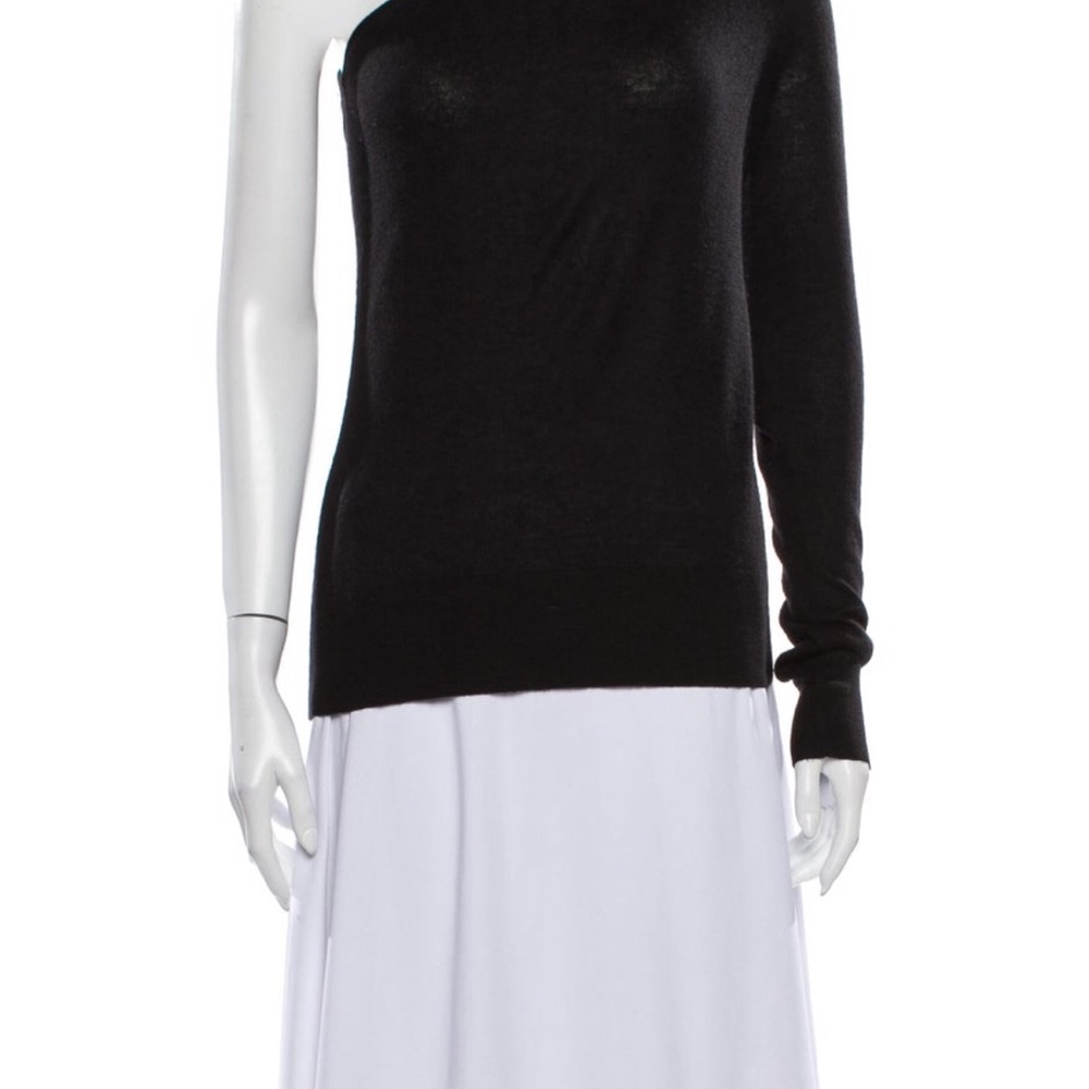 Halston Black Off-the-Shoulder Sweater